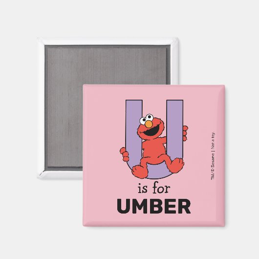 Elmo Alphabet | U LILA Magnet (Vorderseite/Rückseite)