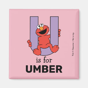 Elmo Alphabet   U LILA Magnet