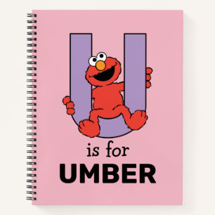 Elmo Alphabet U LILA Notizblock