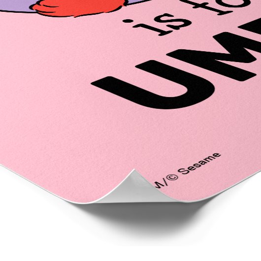 Elmo Alphabet | U LILA Poster (Ecke)