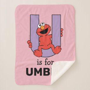 Elmo Alphabet U LILA Sherpadecke