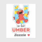 Elmo Alphabet | U Umbrella Aufkleber (Blatt)