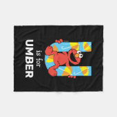 Elmo Alphabet | U Umbrella Fleecedecke (Vorderseite (Horizontal))