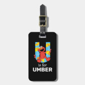 Elmo Alphabet | U Umbrella Gepäckanhänger (Vorderseite vertikal)