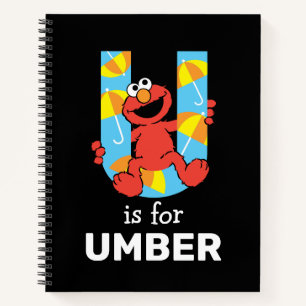 Elmo Alphabet U Umbrella Notizblock