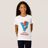 Elmo Alphabet | V Blau T-Shirt (Vorne ganz)