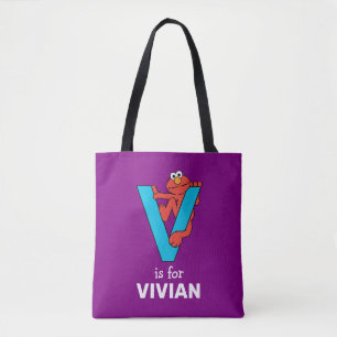 Elmo Alphabet   V Blau Tasche