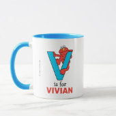 Elmo Alphabet | V Blau Tasse (Links)
