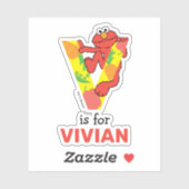 Elmo Alphabet | V Gemüse Aufkleber (Blatt)