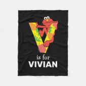 Elmo Alphabet | V Gemüse Fleecedecke (Vorderseite)