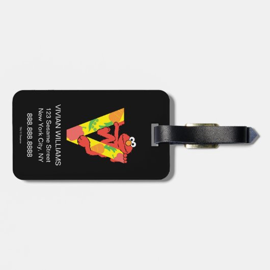 Elmo Alphabet | V Gemüse Gepäckanhänger (Rückseite horizontal)