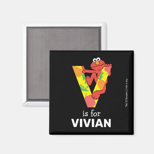 Elmo Alphabet | V Gemüse Magnet (Vorderseite/Rückseite)