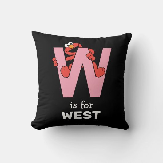 Elmo Alphabet | W Pink Kissen (Vorderseite)
