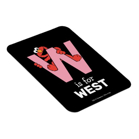 Elmo Alphabet | W Pink Magnet (Rechte Seite)