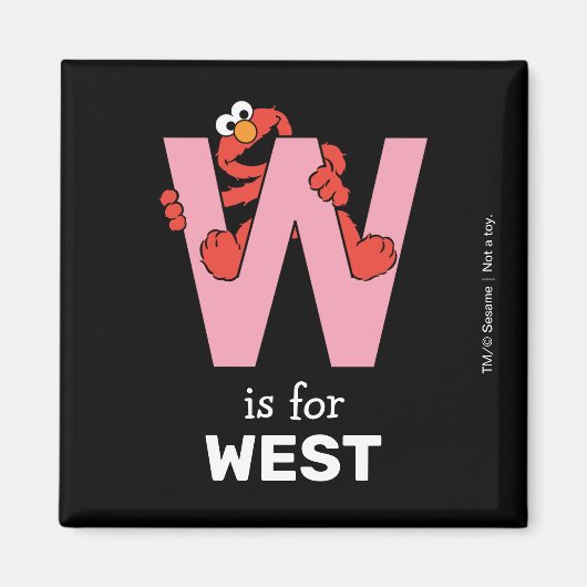 Elmo Alphabet | W Pink Magnet (Vorne)