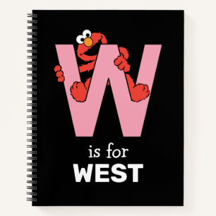 Elmo Alphabet   W Pink Notizblock