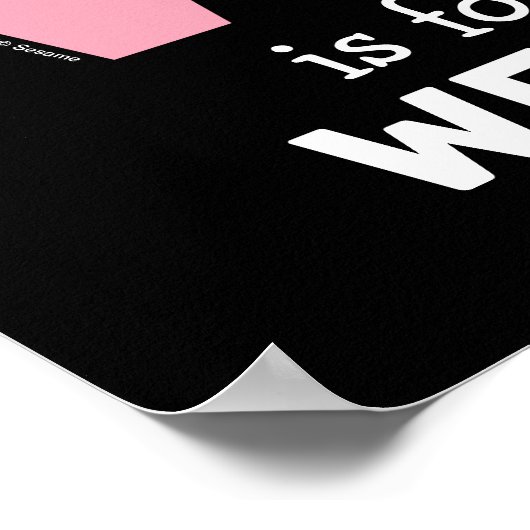 Elmo Alphabet | W Pink Poster (Ecke)