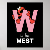 Elmo Alphabet | W Pink Poster (Vorne)