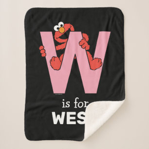 Elmo Alphabet W Pink Sherpadecke