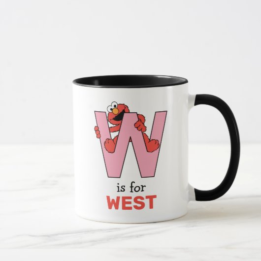 Elmo Alphabet | W Pink Tasse (Rechts)
