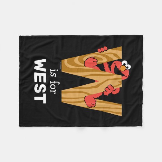 Elmo Alphabet | W Wood Fleecedecke (Vorderseite (Horizontal))