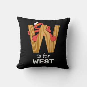 Elmo Alphabet W Wood Kissen