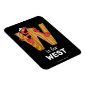 Elmo Alphabet | W Wood Magnet (Rechte Seite)