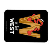 Elmo Alphabet | W Wood Magnet (Horizontal)