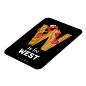 Elmo Alphabet | W Wood Magnet (Linke Seite)