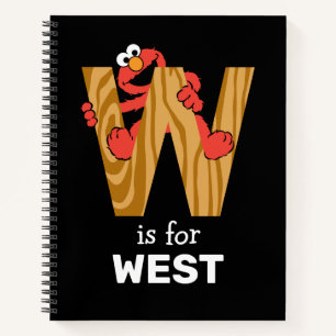 Elmo Alphabet W Wood Notizblock