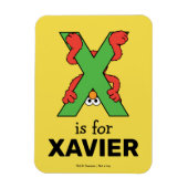 Elmo Alphabet | X grün Magnet (Vertikal)