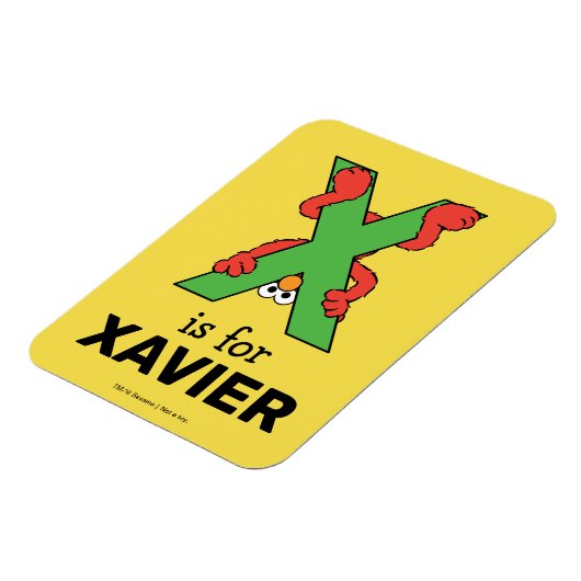 Elmo Alphabet | X grün Magnet (Linke Seite)