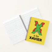 Elmo Alphabet | X grün Notizblock (Innenseite)