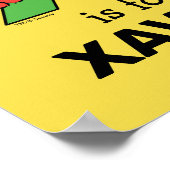 Elmo Alphabet | X grün Poster (Ecke)