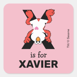 Elmo Alphabet   X Röntgen Quadratischer Aufkleber