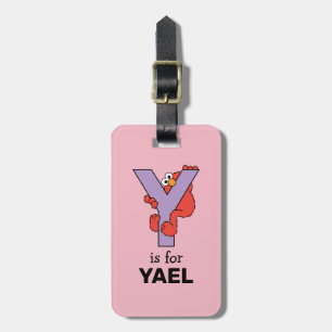 Elmo Alphabet Y Lila Gepäckanhänger