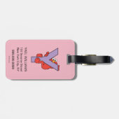 Elmo Alphabet | Y Lila Gepäckanhänger (Rückseite horizontal)