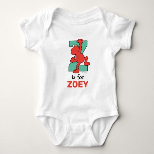 Elmo Alphabet | Z AQUAMARIN Baby Strampler (Vorderseite)
