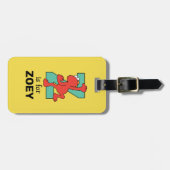 Elmo Alphabet | Z Aquamarin Gepäckanhänger (Vorderseite horizontal)