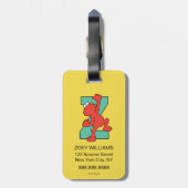 Elmo Alphabet | Z Aquamarin Gepäckanhänger (Rückseite vertikal)