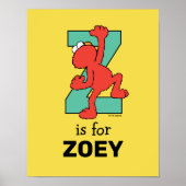 Elmo Alphabet | Z AQUAMARIN Poster (Vorne)