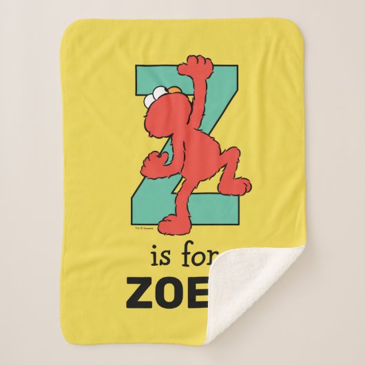 Elmo Alphabet | Z AQUAMARIN Sherpadecke (Vorderseite)
