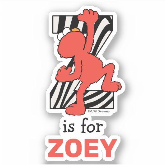 Elmo Alphabet | Z Zebra Aufkleber (Vorderseite)