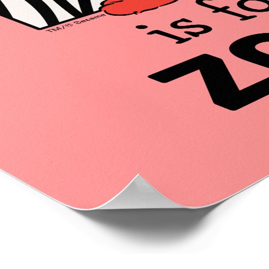 Elmo Alphabet | Z Zebra Poster (Ecke)