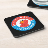 Elmo als Präsident Abzeichen Getränkeuntersetzer (Linke Seite)
