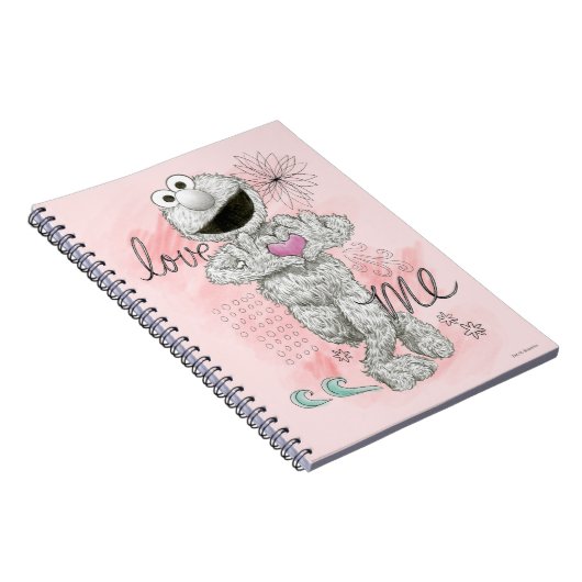 Elmo B&W Sketch Zeichnend Notizblock (Rechte Seite)