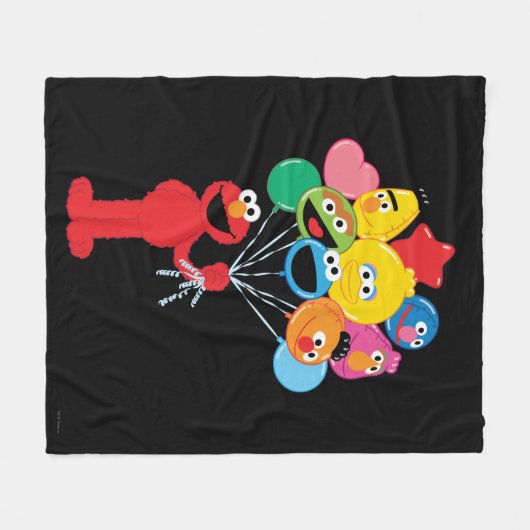 Elmo Ballons Fleecedecke (Vorderseite (Horizontal))