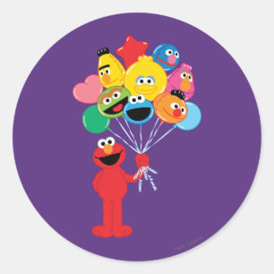 Elmo Ballons Runder Aufkleber
