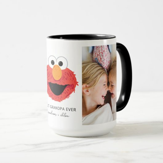 Elmo Big Face | Bester Opa - Foto Tasse (VorderseiteRechts)