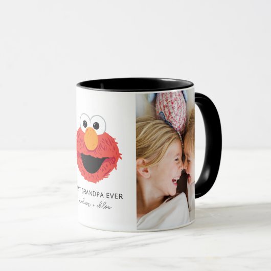 Elmo Big Face | Bester Opa - Foto Tasse (VorderseiteRechts)